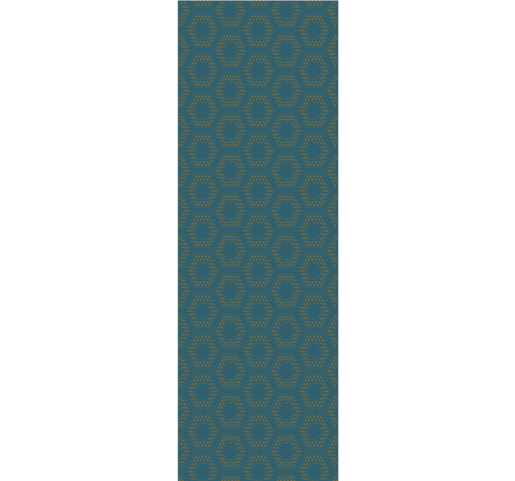 Papel pintado moderno Patrón dorado con fondo azul - TenVinilo