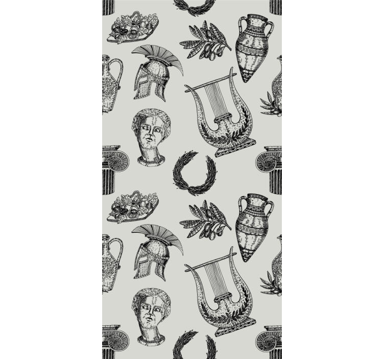 Papel pintado abstracto Simbolos de la antigua roma - TenVinilo