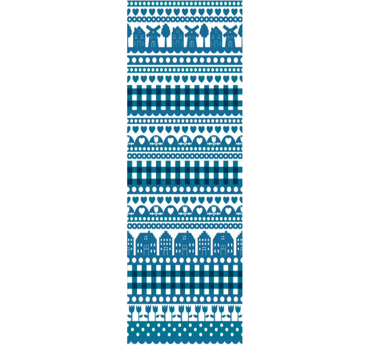 Papel decorativo ciudades Azul de delft - TenVinilo