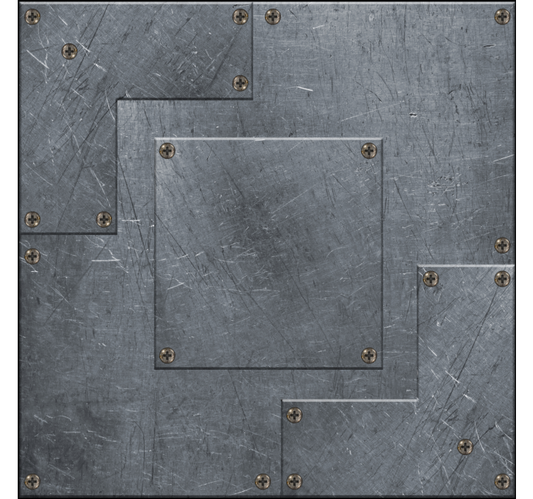 Papel decorativo juvenil placas de acero - TenVinilo