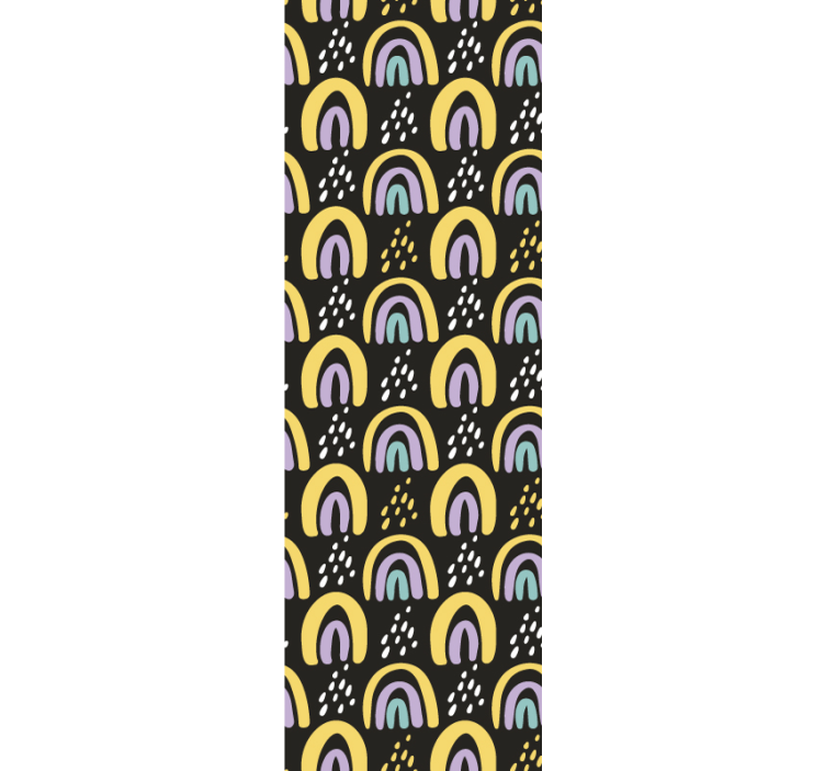 Papel tapiz bebé patrón de arcoíris colorido - TenVinilo