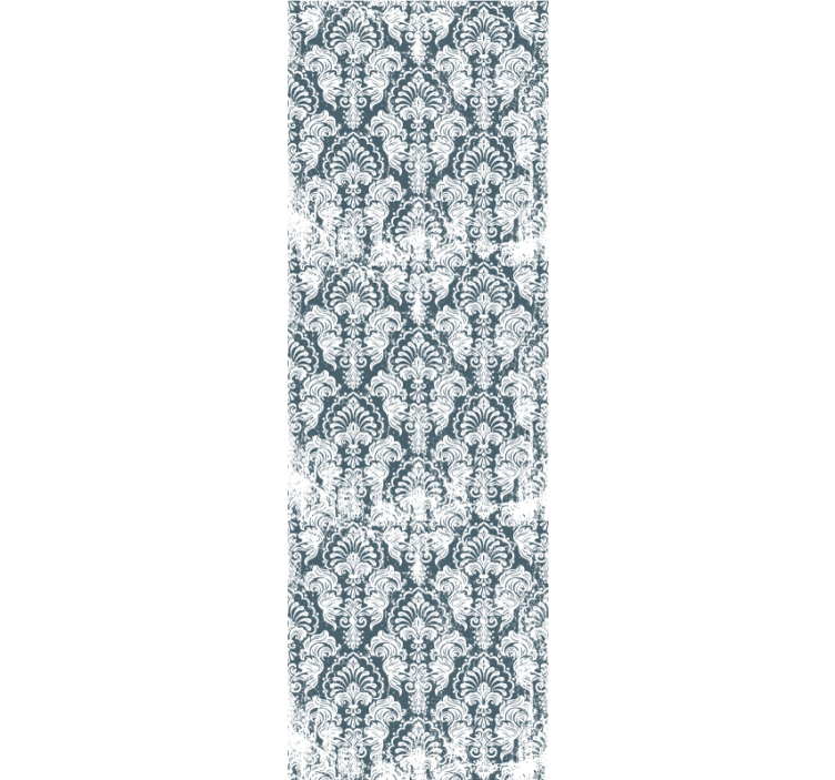 Papel pintado ornamental gris flores vintage - TenVinilo