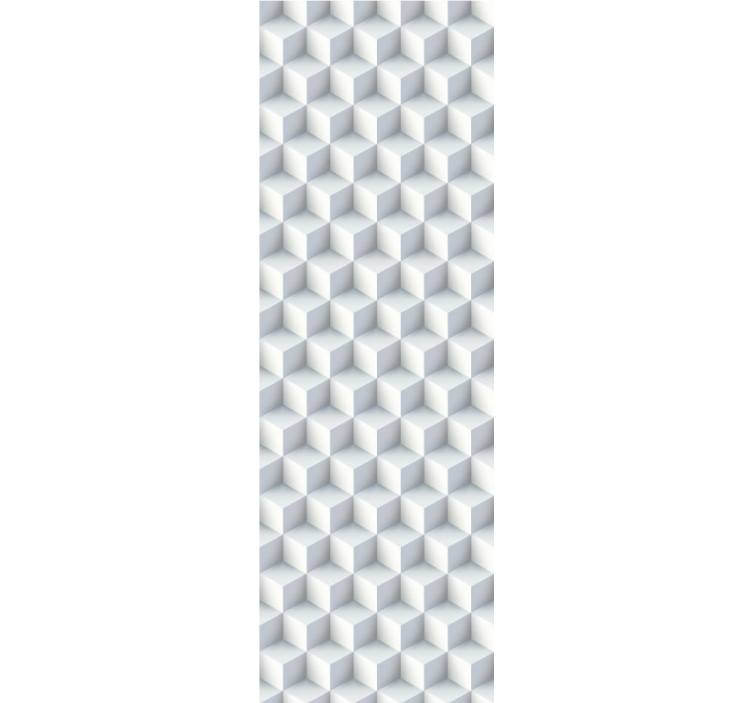 Papel pintado cuadros 3D color blanco - TenVinilo