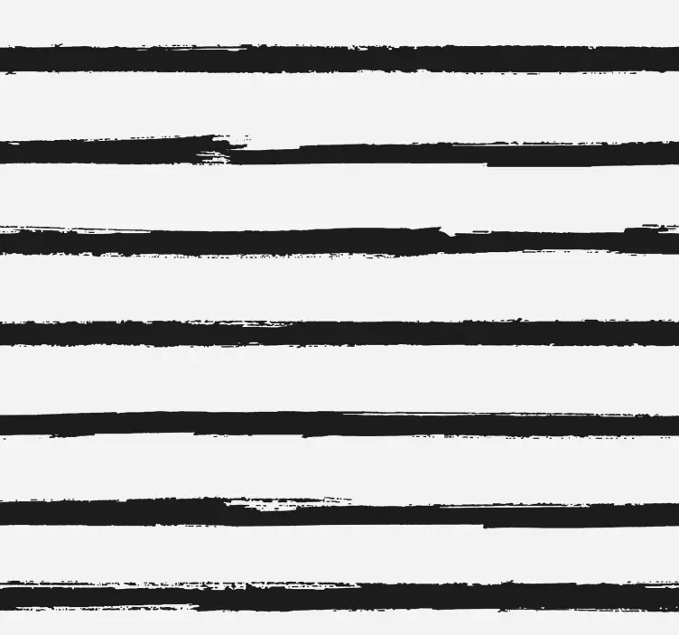 Papel pintado rayas horizontales Rayas negras minimalistas - TenVinilo