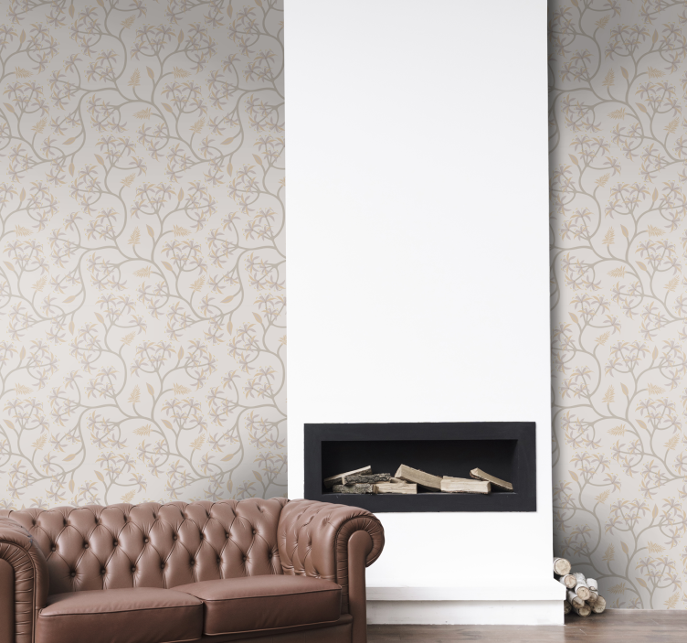 Papel tapiz floral elegantes motivos florales - TenVinilo