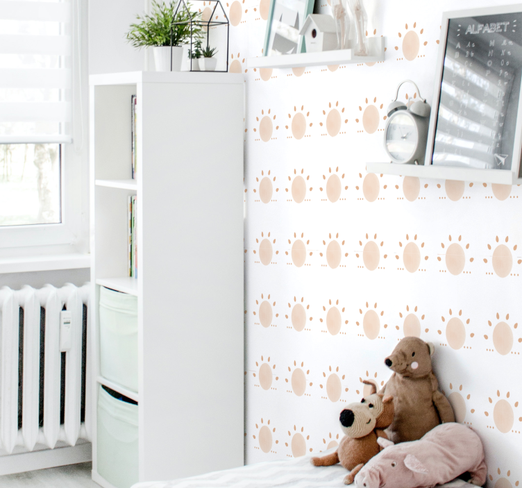 Papel pintado nórdico Sol mínimo abstracto - TenVinilo