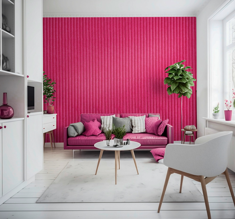 Papel tapiz para sala tela magenta - TenVinilo