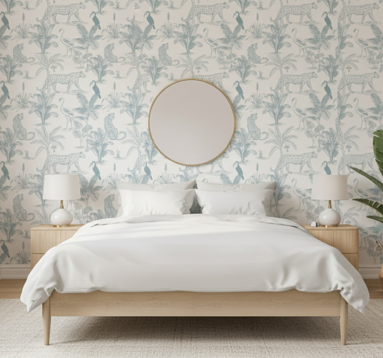 Papel tapiz animales soberbios tropicales - TenVinilo