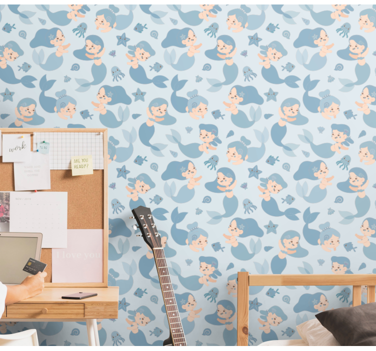 Papel tapiz infantil fantasía submarina - TenVinilo