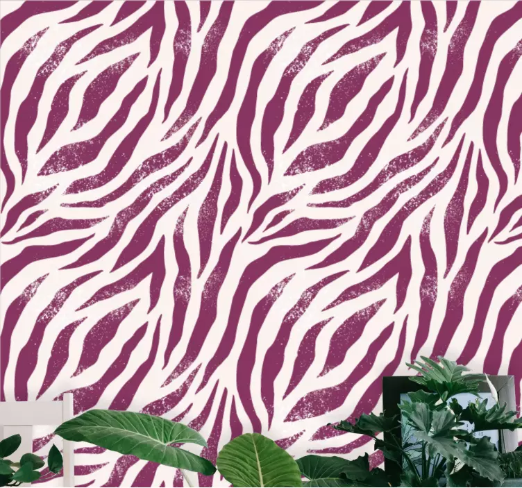 Papel tapiz cebra rayas de cebra - TenVinilo