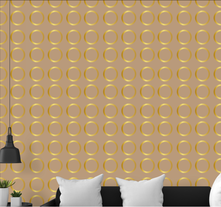 Papel tapiz círculos patrón circular elegante - TenVinilo