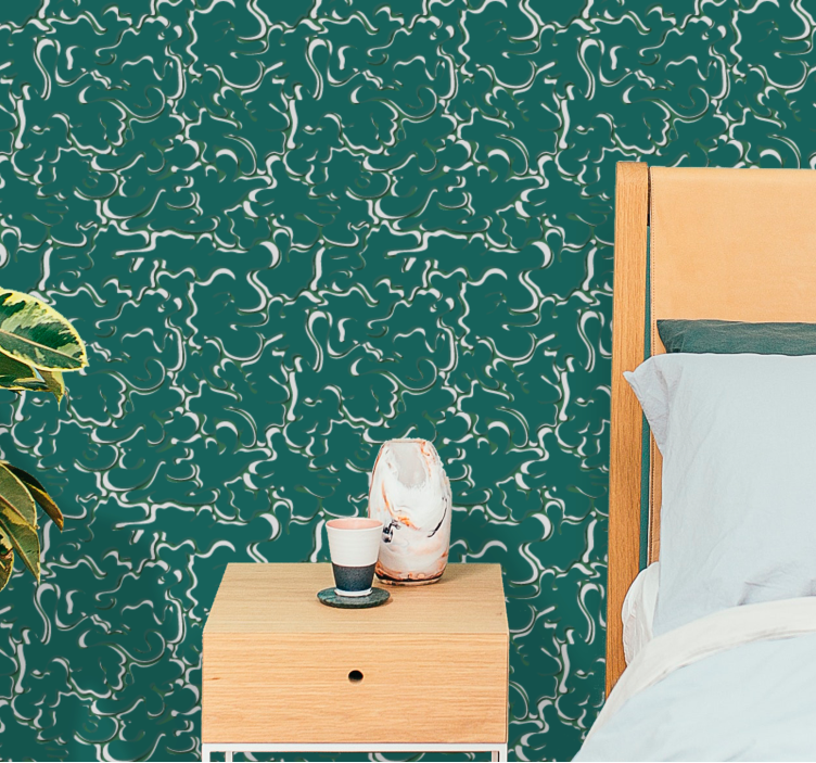 Papel tapiz geométrico remolinos abstractos - TenVinilo