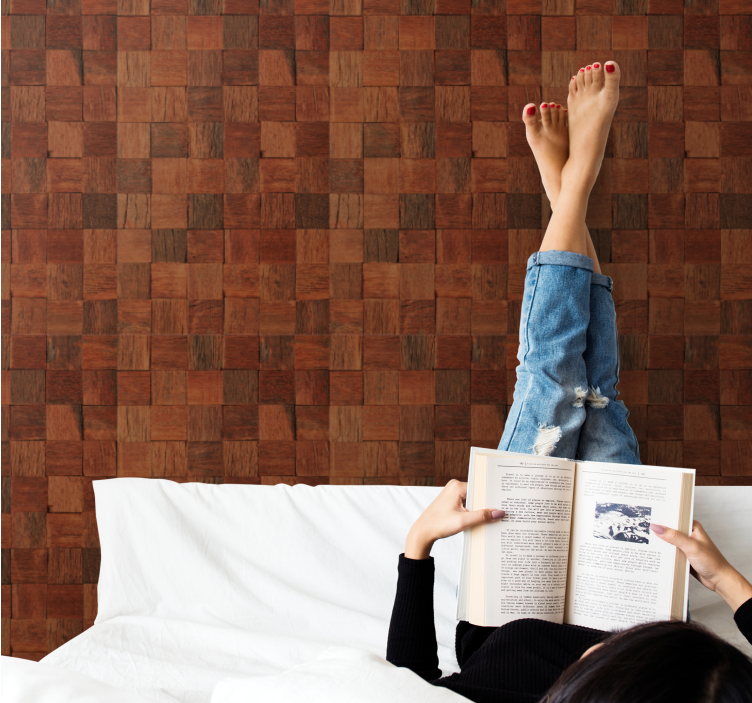 Papel tapiz madera superficie de madera texturizada - TenVinilo