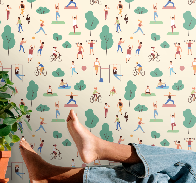 Papel tapiz naturaleza actividades al aire libre - TenVinilo