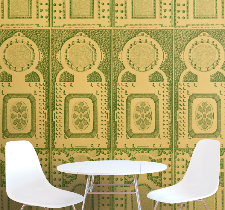 Papel tapiz naturaleza diseño de paisaje de jardín - TenVinilo