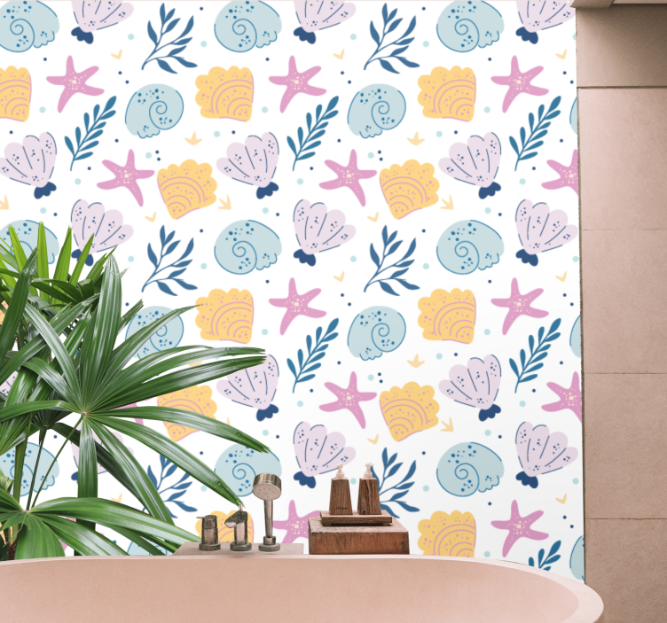 Papel tapiz naturaleza elementos submarinos del mar - TenVinilo