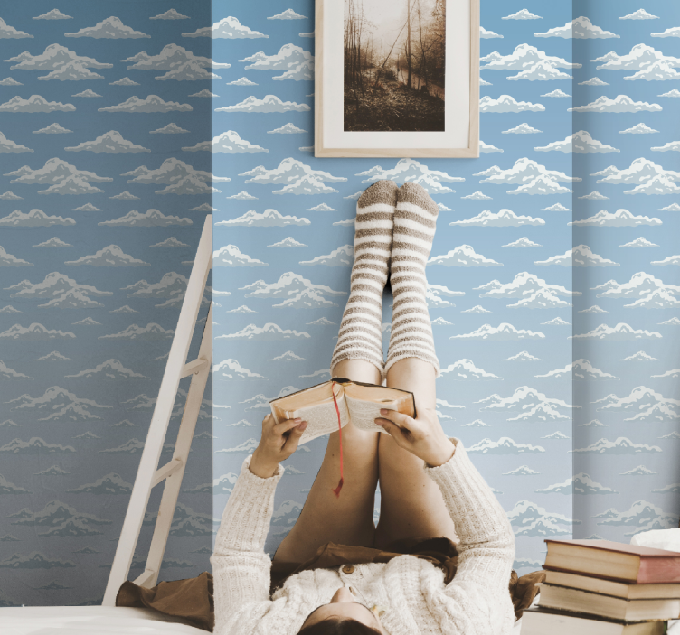 Papel tapiz naturaleza escena de cielo nublado - TenVinilo