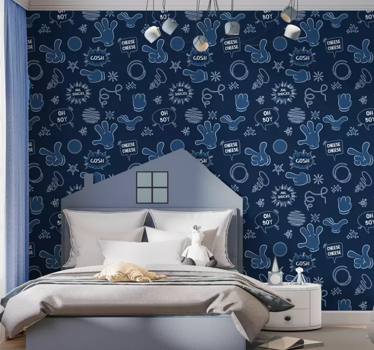 Papel tapiz navy estilo cómico - TenVinilo