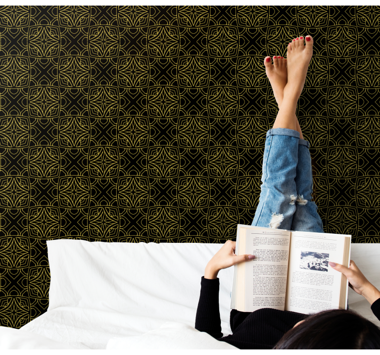 Papel pintado triangulos Indio geométrico - TenVinilo